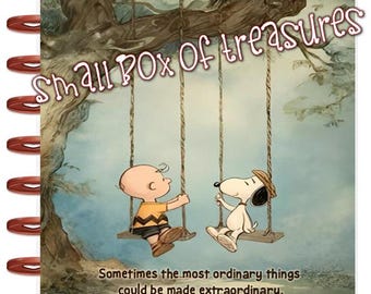 Front n Back Cover Set Peanut Swing Quote use w Classic/MiniHappy Planner/TUL/Erin Condren (LP/A5Coil/A5Ring)/A5 Filofax~