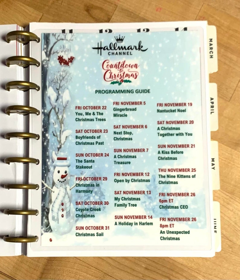 DASHBOARD Hallmark Countdown to Christmas Movie List 2021 for Etsy