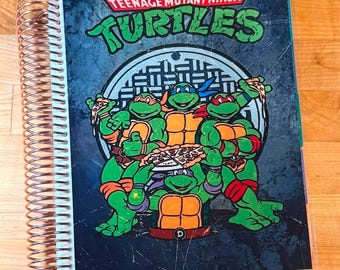 Front n Back Cover Set TMN Turtles 4 use w Classic/MiniHappy Planner/TUL/Erin Condren (LP/A5Coil/A5Ring)/A5 Filofax~