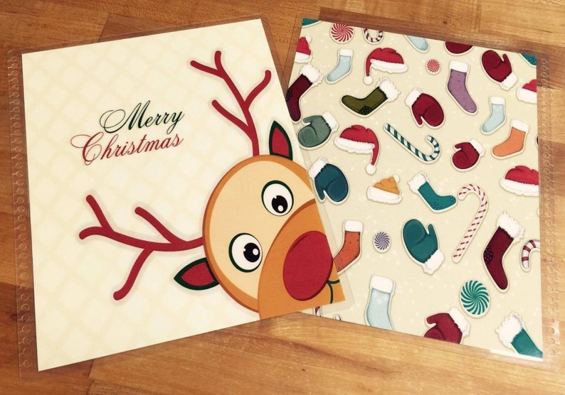 Front and Back Cover Set Merry Christmas Cute Reindeer for use with Classic Happy Planner OR Erin Condren Life Planner/A5Coil/A5Ring image 5