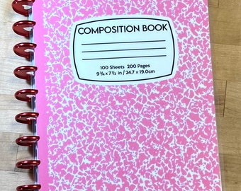 Front & Back Cover Set Composition Notebook Colors 4 use w Classic/MiniHappy Planner/TUL/Erin Condren (LP/A5Coil/A5Ring)/A5 Filofax~