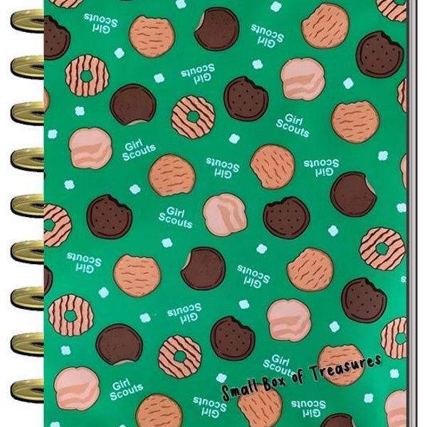 Front & Back Cover Set Girl Scout Vest Badges Cookies for use with Classic Happy Planner OR Erin Condren (Life Planner/A5Coil/A5Ring)-