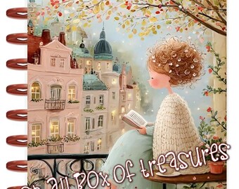 Front n Back Cover Set European Balcony Reading 4 use w Classic/MiniHappy Planner/TUL/Erin Condren (LP/A5Coil/A5Ring)/A5 Filofax~