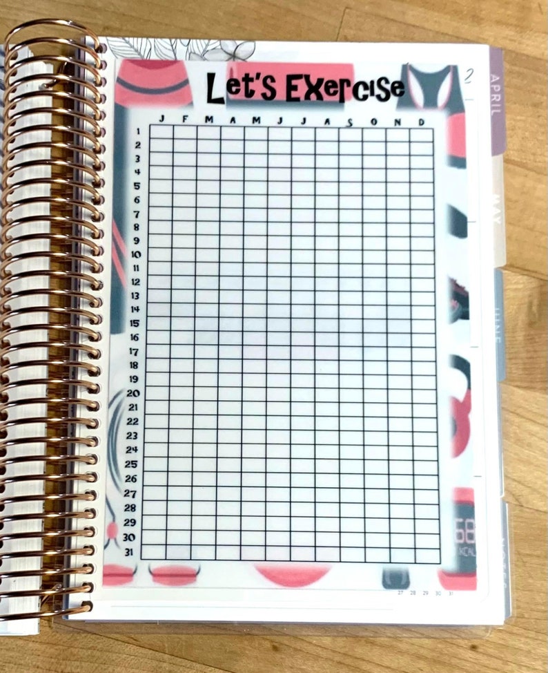 DASHBOARD Exercise Walking Fitness Gym Tracker for Use With - Etsy