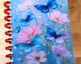 Front n Back Cover Set Pastel Butterflies 4 use w Classic/MiniHappy Planner/TUL/Erin Condren (LP/A5Coil/A5Ring)/A5 Filofax~