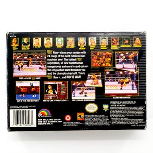WWF Raw (Super Nintendo Entertainment System, 1994) Authentic Complete w/ Poster image 7