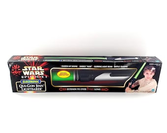 Vtg Star Wars Episode I Electronic Qui-Gon Jinn Lightsaber 1999 Hasbro New