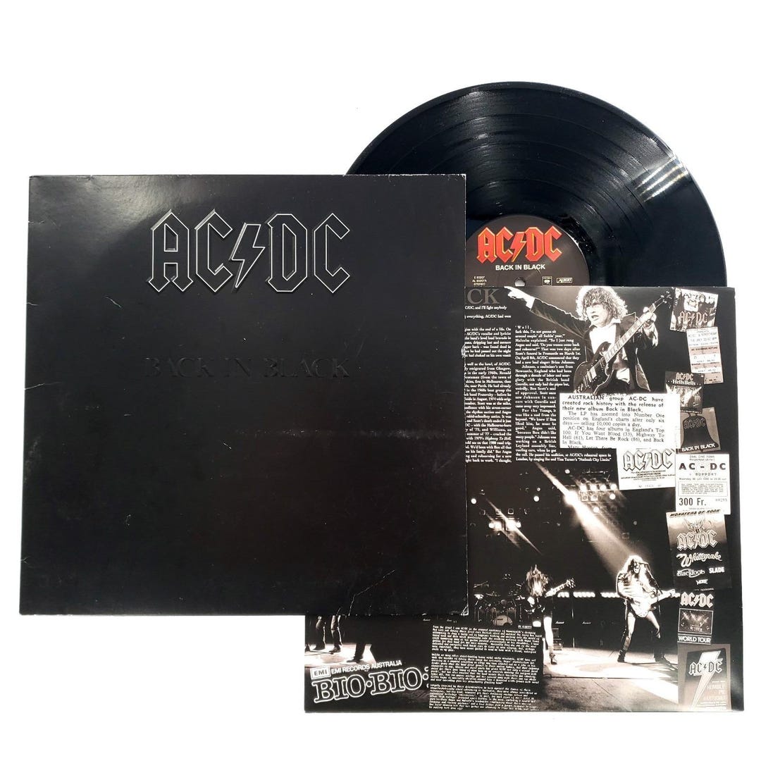 Back in Black by AC/DC Vinyl Record Reissue 2003 E80207 - Etsy