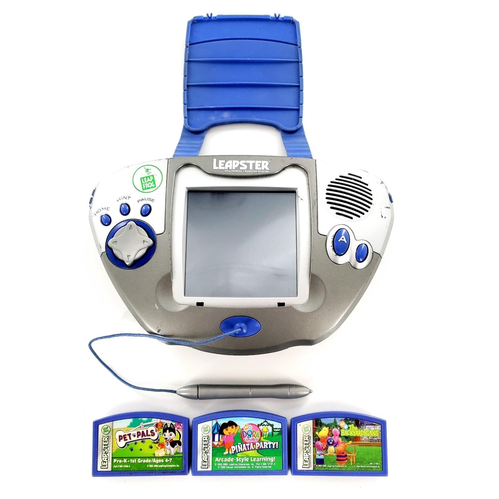 Leapfrog Leapster Learning Game System Handheld Console W/ 3 Games