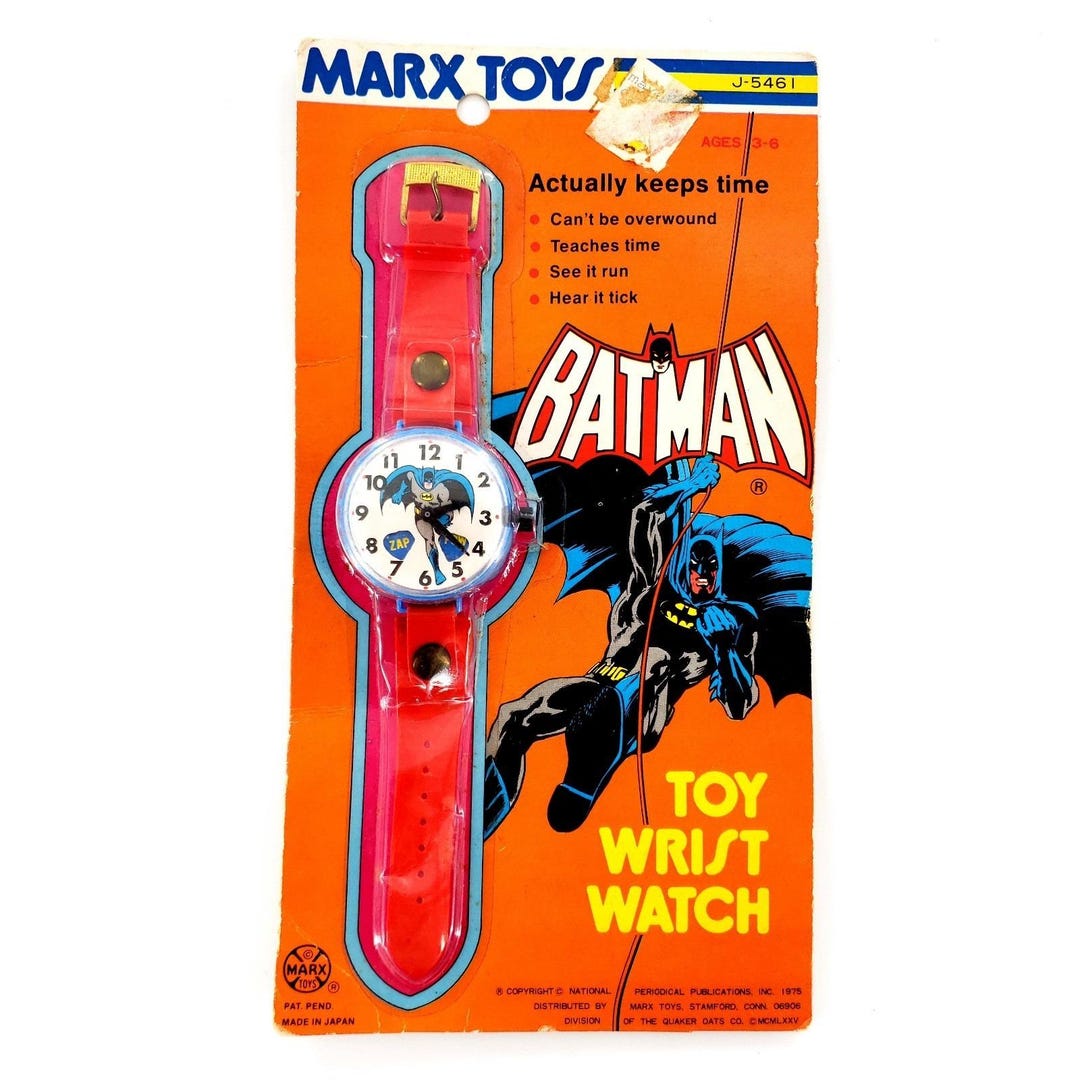 Vintage 1975 Marx Toys Batman Toy Wrist Watch J-5461 Brand New on Card ...