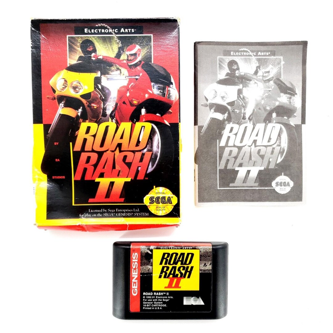 Miss Rash 2 Road Rash II (sega Genesis, 1992) Authentic Complete **DAMAGED BOX ...