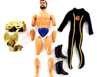 Vintage 1977 Hasbro GI Joe Super Joe Commander Action Figure No Hands **READ**