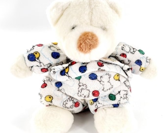 Vintage Carters Prestige Nallebjörnsskallra Plysch 25 cm Pyjamasballongtryck