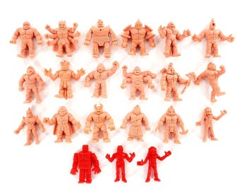 M.U.S.C.L.E. Muscle Kinnikuman Lot Of 21 Figures Flesh & Red