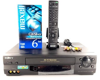 Magnetowid Sony SLV-N55, odtwarzacz VHS, nagrywarka Hi-Fi, pilot, kabel TV, przetestowany i sprawny