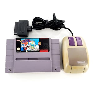 Mario Paint Super Nintendo SNES Autentico con Mouse SNS-016 Testato e Funzionante
