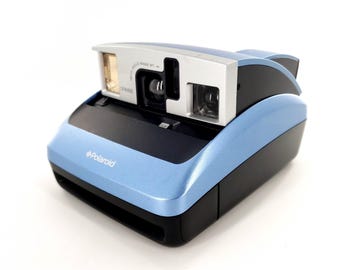 Vintage Polaroid One 600 blå direktfilmkamera testad och fungerar