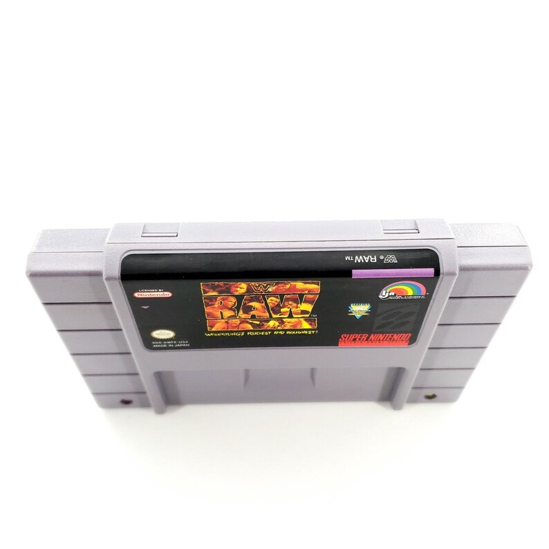 WWF Raw (Super Nintendo Entertainment System, 1994) Authentic Complete w/ Poster image 4