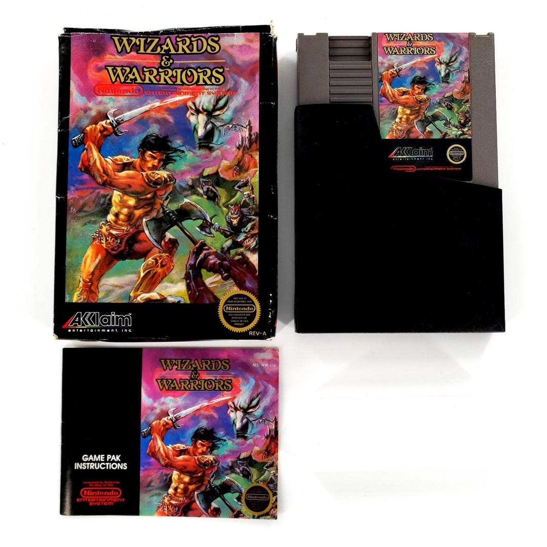 Wizard Nes Wizards & Warriors (nintendo NES, 1987) Authentic Complete Tested Works ...