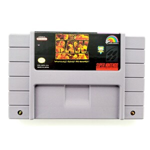 WWF Raw (Super Nintendo Entertainment System, 1994) Authentic Complete w/ Poster image 2