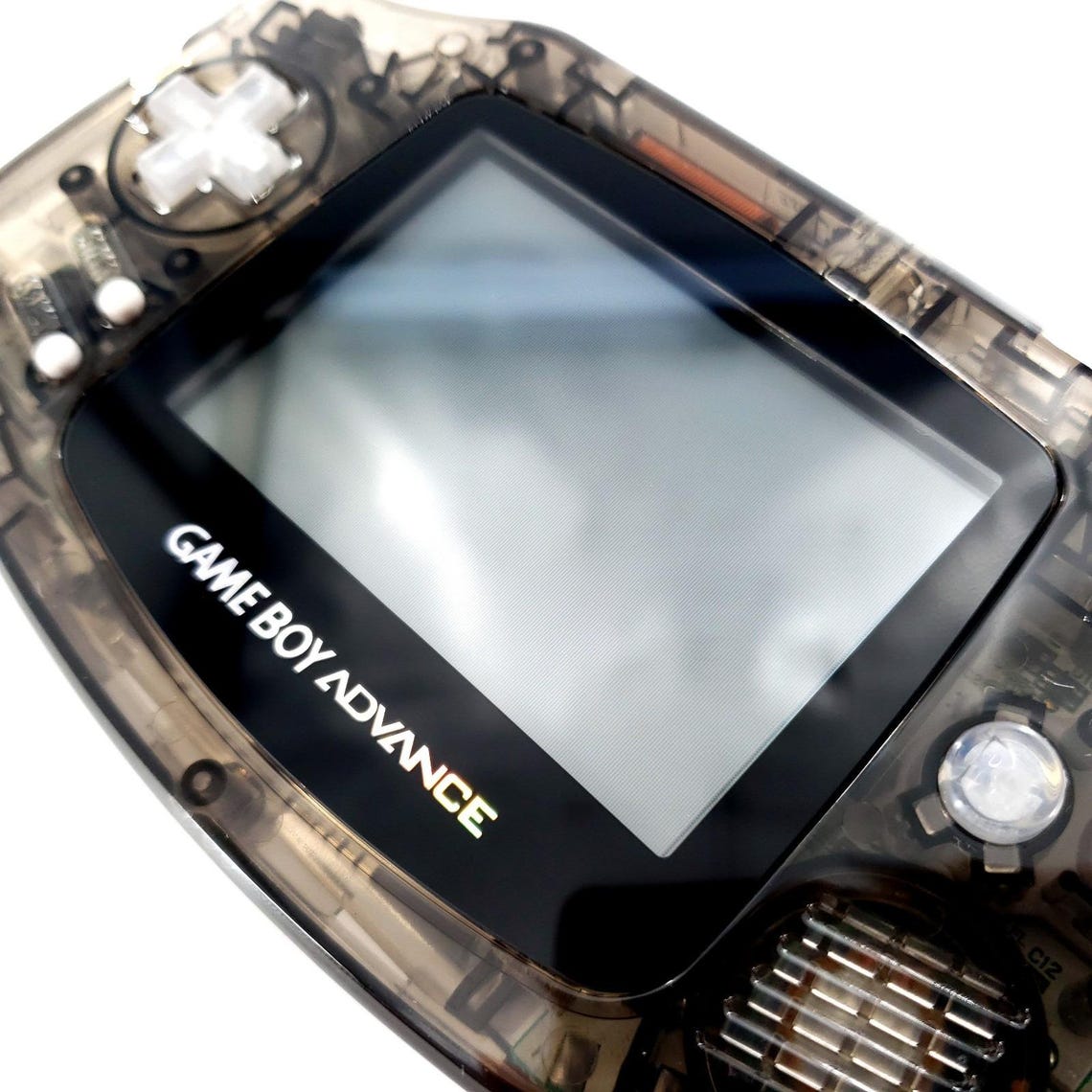 Nintendo Game Boy Advance Clear Black New Shell, Buttons, Glass Lens Tested, foto 2 di 5