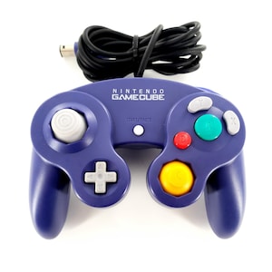 Äkta Nintendo GameCube Indigo Purple Trådbunden Handkontroll DOL-003 Testad & Fungerande