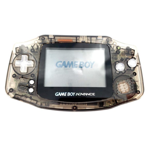 Nintendo Game Boy Advance Clear Black New Shell, Buttons, Glass Lens Tested
