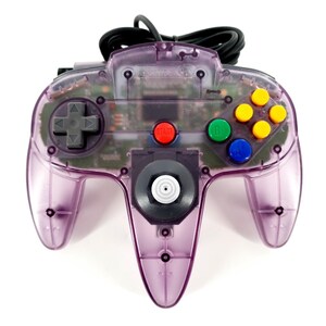 Genuine Nintendo 64 Atomic Purple Wired Controller Tight Stick OEM Tested Works
