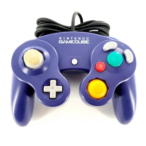 Genuine Nintendo GameCube Indigo Purple Wired Controller DOL-003 Tested & Works