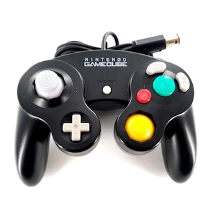 Original Nintendo GameCube Controller, schwarz, kabelgebunden, DOL-003, OEM, getestet und funktionsfähig