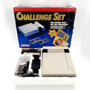 Nintendo Challenge Set NES Console In Box Incomplete No Game Tested & Works