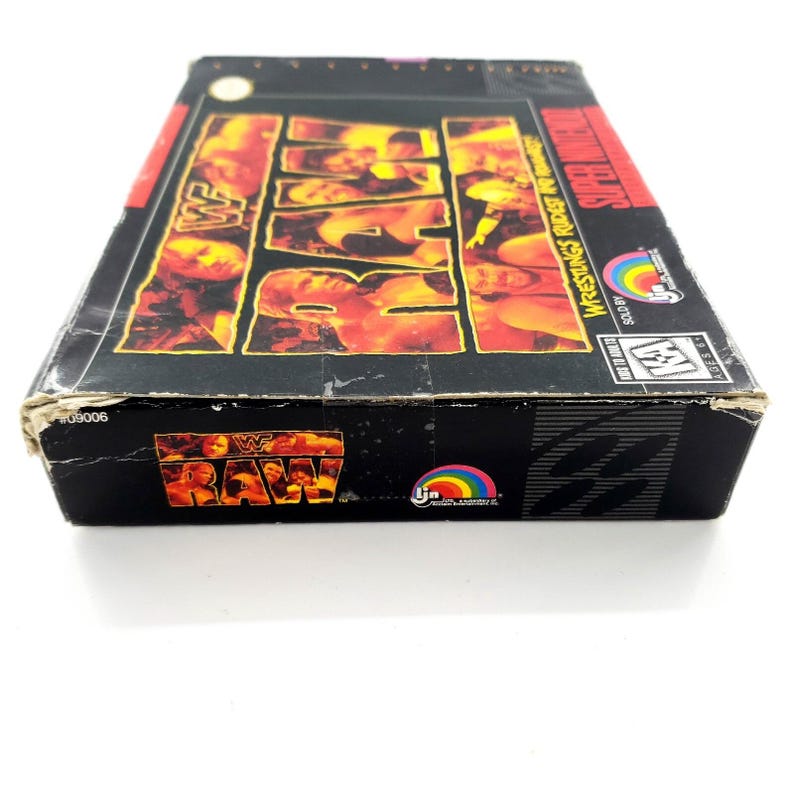 WWF Raw (Super Nintendo Entertainment System, 1994) Authentic Complete w/ Poster image 8