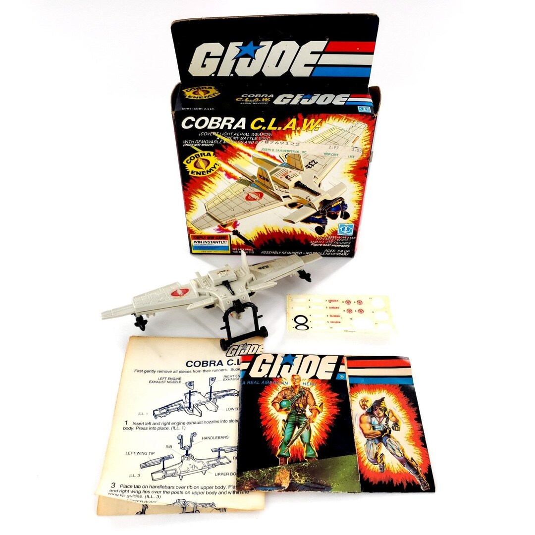 Gi Joe Razor Claw Vtg 1984 GI Joe Cobra C.L.A.W Claw Vehicle Near Complete in Box No ...