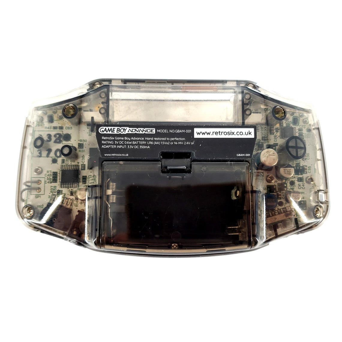 Nintendo Game Boy Advance Clear Black New Shell, Buttons, Glass Lens Tested, foto 3 di 5