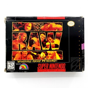 WWF Raw (Super Nintendo Entertainment System, 1994) Authentic Complete w/ Poster image 6