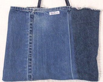 Buy Customized Handmade Eco friendly Dual Shade Denim Tote Bag