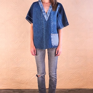 Ada&#39;s Recycled Denim Top by SilkDenim