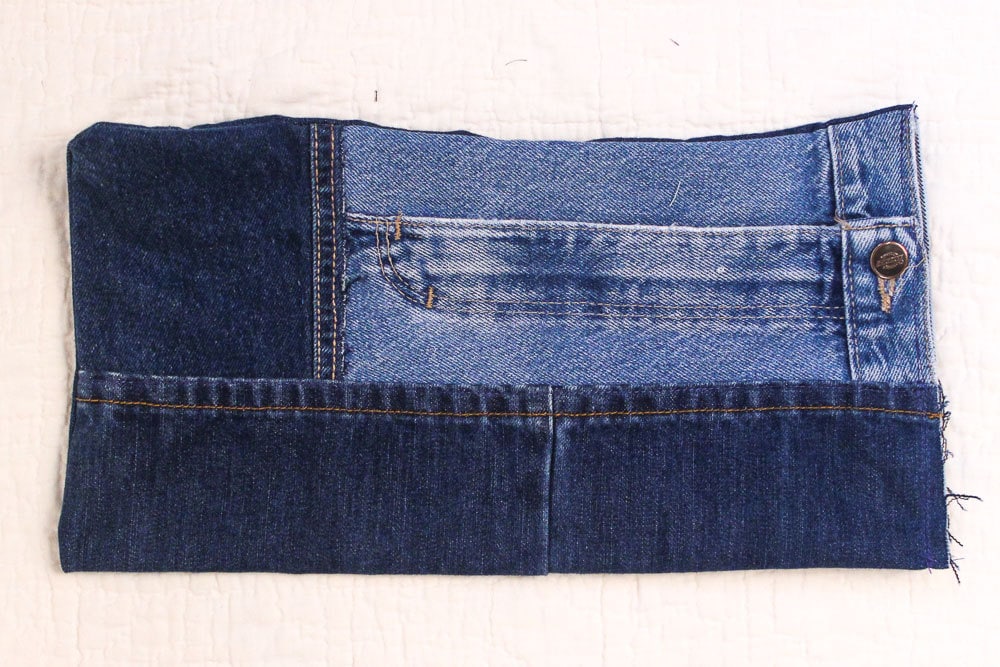 Upcycled Denim Zip Pouch/bag/clutch/purse/wallet All - Etsy
