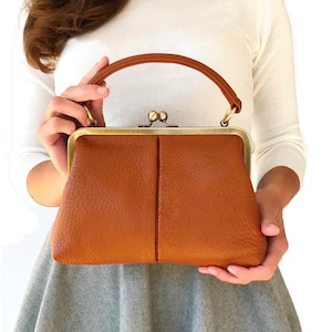 Sac en cuir « Petit Olive » marron, sac vintage, sac à main en cuir, fait main