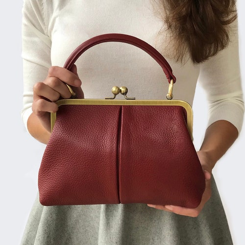 dark red purse