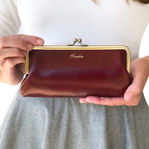 Portefeuille femme personnalisé, portefeuille clip "Léa", portefeuille, étui