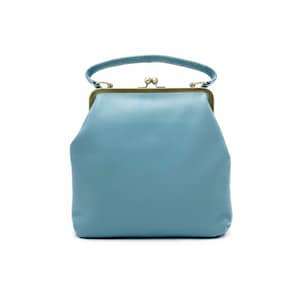 Damen Umhängetasche / Schultertasche aus echtem Leder 'Zoe' - hell blau -