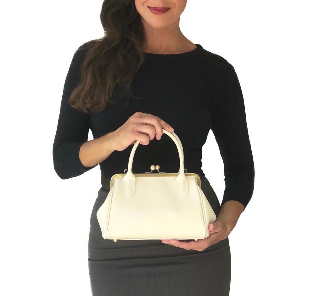 Bag Taschenkinder Vintage Ledertaschen Damen Kleine Weiße