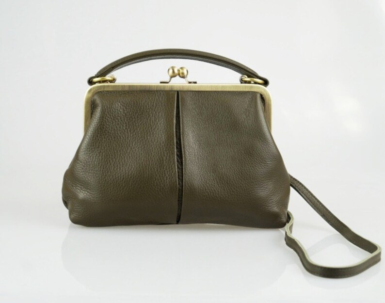 Leather Handbag Little Olive In Green Vintage - Olive Green Purse Leather Bag Leather Handbag Little Olive In Green Vintage - Olive Green Purse Leather Bag