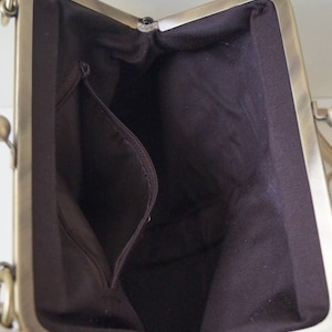 Vintage Red Leather Handbag Small Olive Handbag, Shoulder Bag, Leather Purse Retro Style image 7