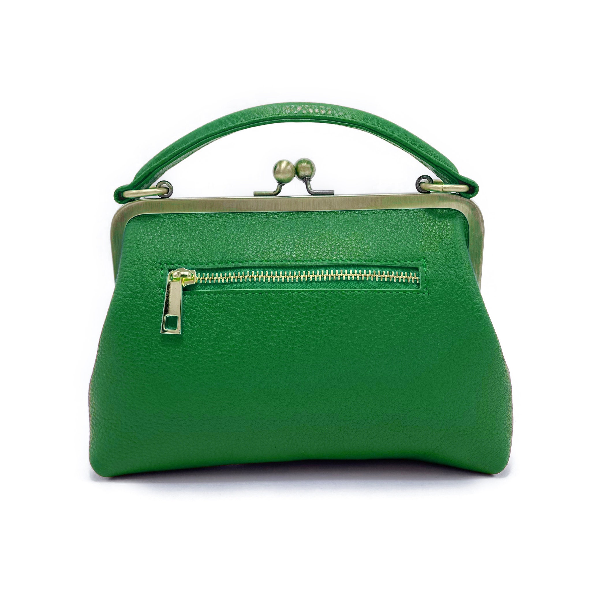 Borsa Donna In PU Vintage Con Chiusura A Bacio - Borsetta Retrò Elegante Con Tracolla Regolabile | Per Tutte Le Occasioni - Foto 11