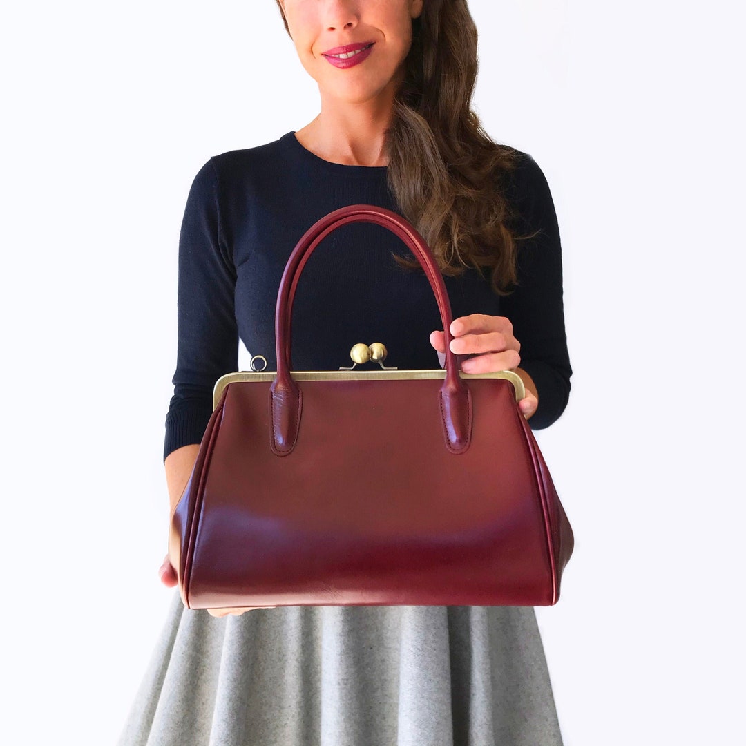 CLEAR TOP HANDLE PURSE- RED main image 1