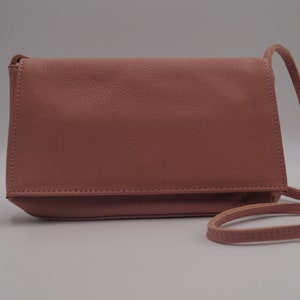 Leder Tasche "Dana" in rosa, Vintage Tasche, Leder Handtasche, Henkeltasche, Schultertasche, aus echtem Leder, handmade