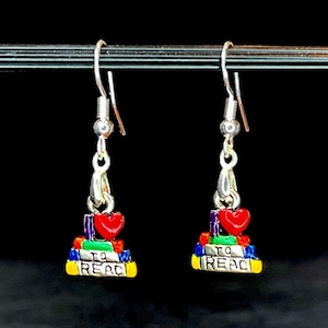 I Love to Read Earrings, Book Earrings