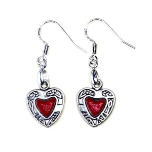 Painted “Tin Heart” Earrings